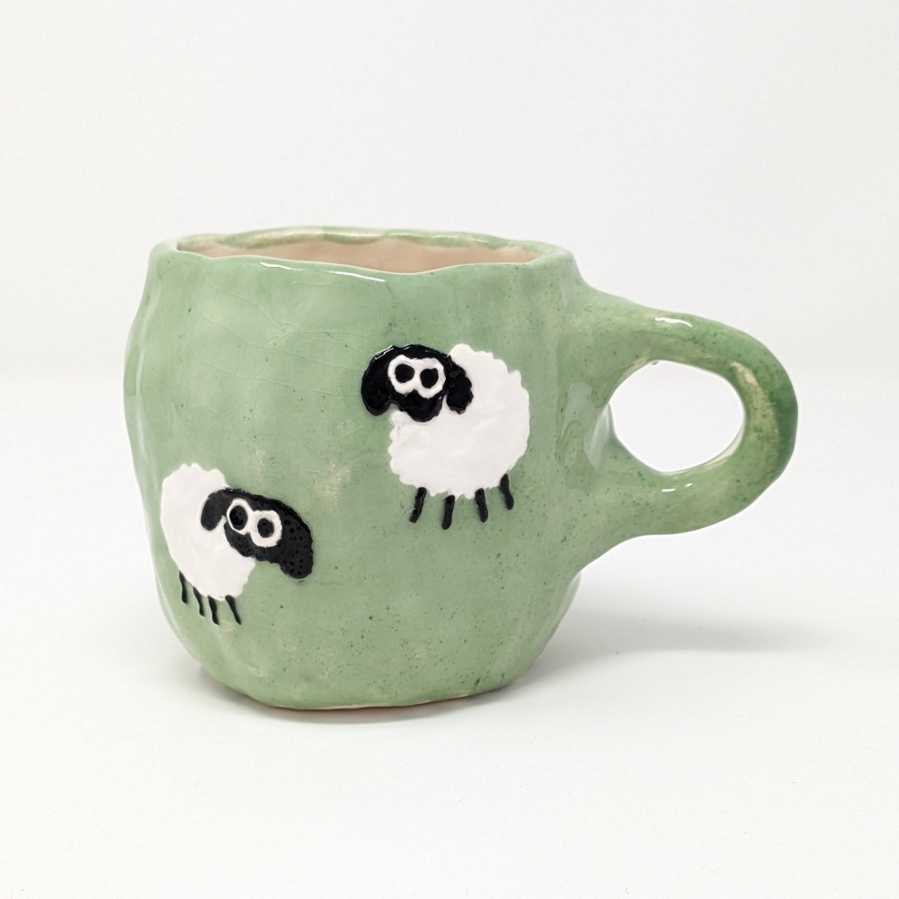 Handmade sheep mug